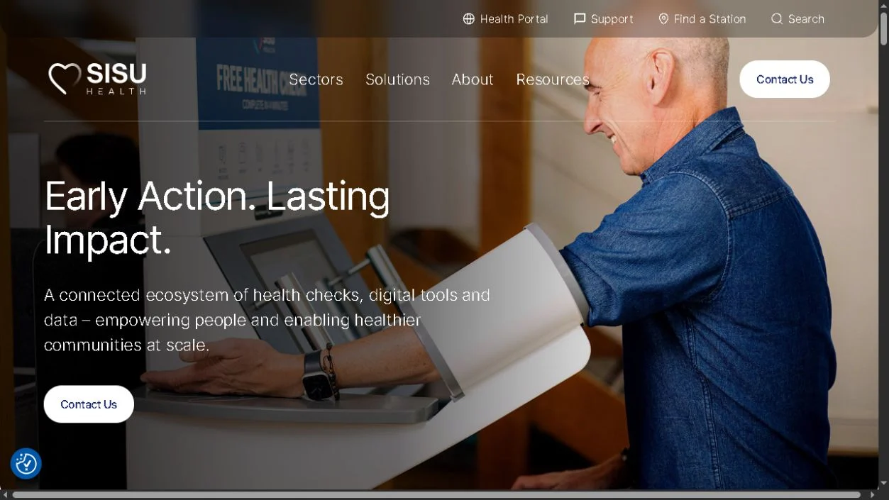 SiSU Health website homepage