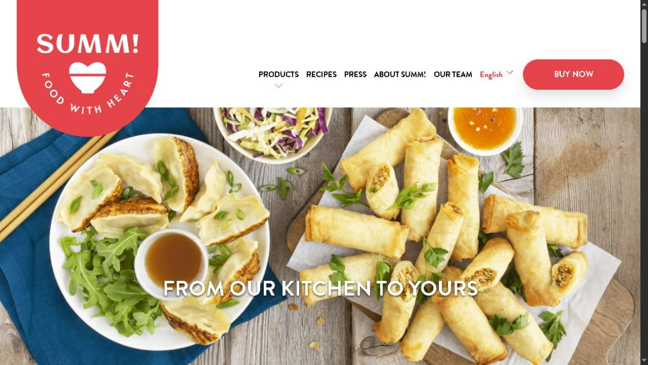 SUMM! Foods website homepage